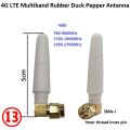 4dBi 4G LTE Multiband Antenna 3G GSM GPRS NB-IOT Lora Rubber Duck L Type Antenna SMA Male Right Angle Pepper Antenna for Gateway. 