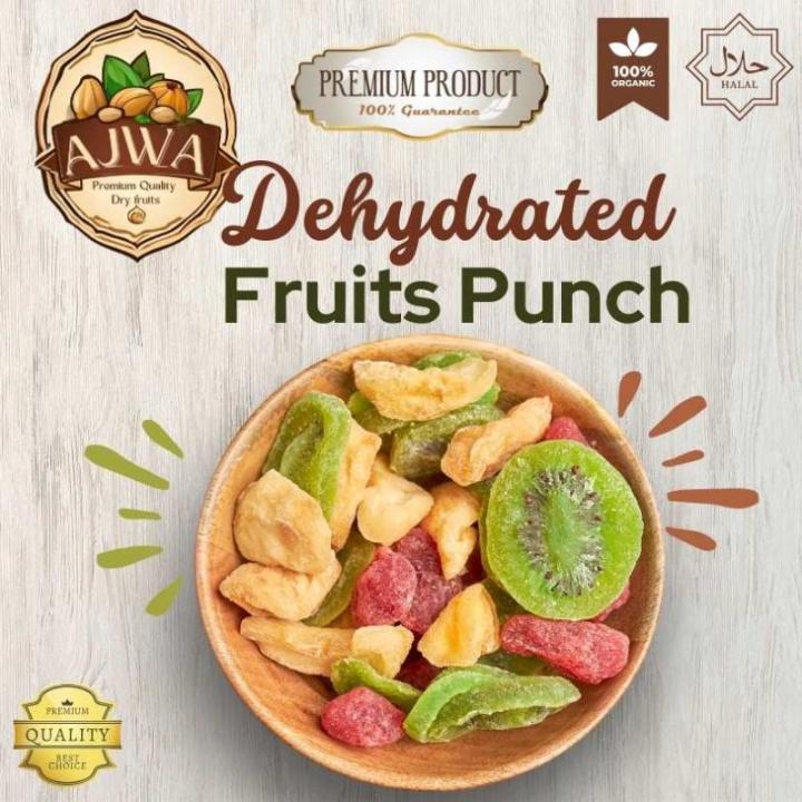 Mixed Dehydrated Fruits 250 Grams Pack - Dried Pineapple Slices Dried Kiwi Slices Dried  Mango Slices