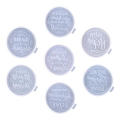 Coaster Silicone Mold Letter Design Silicone Diy Round Coaster Epoxy Resin Mold 7Pcs Coaster Molds For Diy Art Craft Cup Mats, Bar Coasters, Novelty Drink Coasters Silicone Mold.