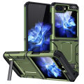 Applicable Samsung Z Filp5 Military Air Phone Case Metal Bracket Samsung Sergeant Drop-Resistant FOLP5 Protective Sleeve. 
