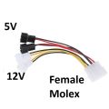 IDE Molex 4-Pin to Case Cooling Fan 3-Pin TX3 Multi-Fan Out Power Adapter Converter Cable W/ Speed Reduction 2x5V/2x12V , 4-Pin Molex to 3-Pin fan Power Cable Adapter Connector 12V Computer Cooling Fan Cables for CPU PC Case Fan. 