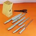 7pcs Professional Kitchen High Carbon Stainless Steel knives set with Wooden Block, 7pcs Knife Set with Wooden Block. 