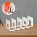 Book Stand Four Section Sturdy Acrylic Bookends Handbag Divider Shelf for Table Study Room Bookcase. 
