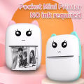 Pocket Mini Printer – Portable Wireless Thermal Printer, No Ink Required, Bluetooth Photo Printer for Smartphones, Thermal Paper Sticker Label Maker – Cute Cat Design, DIY Notes, Photos, Memos, Study & Travel Gift. 