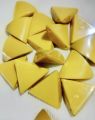 Acrylic 30mm Triangular Yellow Large Two Sided Wholes Marble Beads for DIY Crafts - Pack of 40gms - Ideal for DIY, Crafting, Jewelry Making, Jewelry, and Dress Accessories.. 