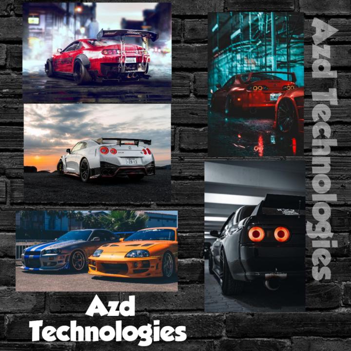 3 Large Cars Posters XL Size Custom Car Posters Set – XL Size 18x12 Inch | High-Quality Automotive JDM Wall Art of Your Choice