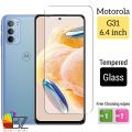 Motorola Moto G31 (6.4 inch) - Polish 2.5D Tempered Glass Screen Protector- Good Quality- With cleaning wipes. 