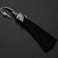 retro simple long earrings ear studs female wild art style - black. 
