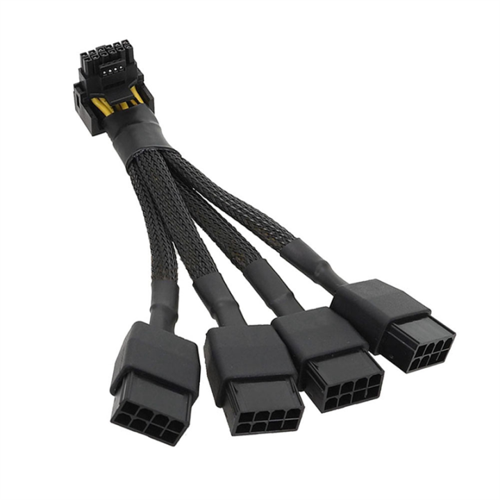 For GPU RTX4090 RTX4080 4X8 Pin PCI-E to 16 Pin Graphics Card Power Cable Accessories 12VHPWR Connector 90 Degree Elbow Cable