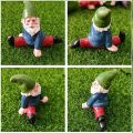 4Pcs Funny Garden Gnomes, Fairy Garden Gnome Miniature Decorations. 
