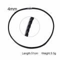 Men's Leather Cord Choker Necklace 20" Black Braided Rope Jewelry Making Stainless Steel Clasp. 
