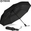 PRENDS Automatic Open and Close Windproof Folding Umbrella for Men Women 8 Ribs Portable Umbrellas for Rain and Sun Protection Three Steps Folding Umbrella. 