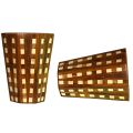 Handcrafted Wooden Check Design Dustbin | Decorative Waste Bin for Room, Kitchen, and Office | Touch of Style for Kitchen, Office, or Living Room | waste bin large for kitchen | Decorative dustbin - Wooden basket | Hadi wood crafts. 