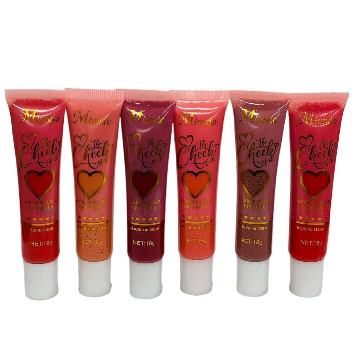 Miundo 1Pcs Waterproof Matte Liquid Cheek Blush 6 Colors Multi-purpose Eyes Lips Blush Cream