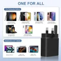💯 Original Samsung 45W PD UK Pin PPS Super Fast GaN Charger UK Plug for GALAXY S25  S24 S23 S22 S21 Note20 Ultra A54 A73 +1M PD Type C To Type C Cable. 