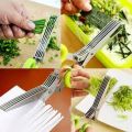 5 Layer Scissor Stainless Steel Manual Vegetable Cutter. 