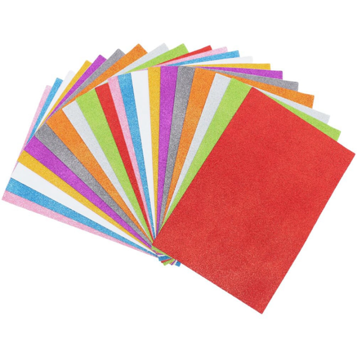 20Pcs A4 Size Handicraft Paper Self-Adhesive Foam Sheets DIY Craft Colorful Paper Sponge Paper