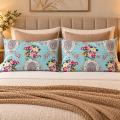 2 PCS  Pillow Cover Set 19 x 29 inch with Flap and piping | 100% PURE COTTON | PRINT & DYED | NO FADE | ENVELOPE CLOSURE | TAKYA COVER. 
