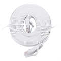 Flat LAN Cable RJ45 CAT6 Ethernet Network UTP Patch Router Cables 1000M White. 