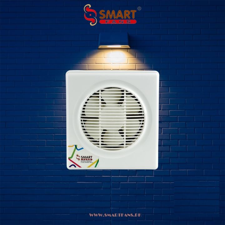 Smart Fans "Super" model 10" Wall Exhaust Fan Dual Action Plastic-Glossy Off White Naveed Industry