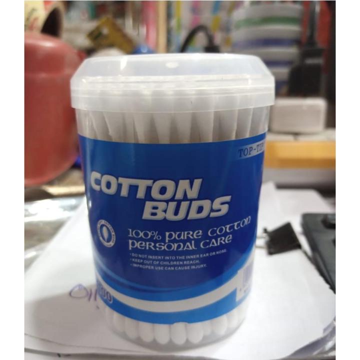 100PCS White Plastic Box Cotton Buds Q Tips Natural Flexible Cotton Buds Q-Tips Cotton Swabs Plastic Box Packing HIGH QUALITY