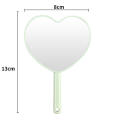 Heart-shaped Handheld Mirror Stylish Handheld Plastic Makeup Mirror Portable Heart Mirror for Beauty Routine Makeup Application Personal Grooming Female Users Gift Item. 