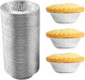 Pack of 30 Baking Pie Tart Pans With Silver Aluminum Foil Disposable Mold. 