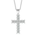 Christian Cross Women's Neck Chain Hippie Men Necklace Jewelry Pink Cubic Zirconia Iced Out Pendants Gold Color Choker KBN406. 