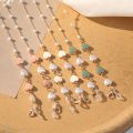 Korean Version of Four-Leaf Clover Pearl Bow Knot Necklace Anti-Lost Lanyard Female Fashion Mask Lanyard. 