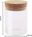 Techmanistan Pack of 4 - Mini Glass Bottles with Cork Stoppers for Arts & Crafts. 