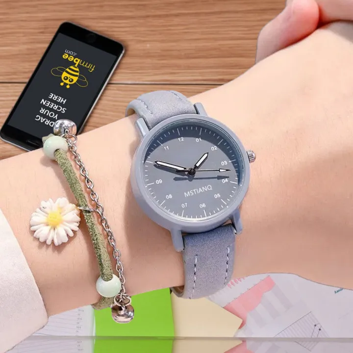 (Whitout%20Bracelet)%20Yfashion%20Women%20ple%20Stylish%20Watch%20With%20Imitation%20Leather%20Band%20Antique%20Mori%20Wrist%20Watch%20For%20Middle%20School%20Student%20Girl%20color%20-%20Image%208