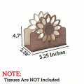 1 Pc, Wooden Sunflower Tissue Holder – Stylish Napkin Stand for Dining & Kitchen Decor – Tabletop Tissue Organizer for Home Decoration – Tissue Holder – Kitchen organizers – Kitchen accessories – Organizer – Tissue Box Holder. 