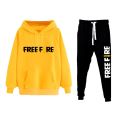 New Free Fire Game Hoodie And Trouser Drawstring Fleece Pullover Hood Winter Sport Tracksuit Export Quality For Men. 