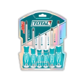 TOTAL 6pcs CR-V Screwdriver Set with New Design and Comfortable Handle THT250606. 