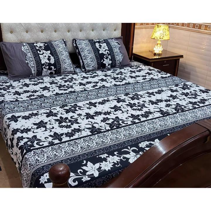 Bed sheet Cotton Satin King size (95*90) Premium Quality
