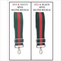 Green & Red Striped Bag Strap| Detachable Bag Strap | Handbag Straps | Attachable Shoulder Straps for Handbags | Replacement Bag Straps. 