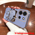Casing infinix note 30 pro 30 vip infinix note 30 5g infinix note 30i 2023 phone case Softcase Electroplated silicone shockproof Cat cartoon with holder Cover new design DDKTM01. 