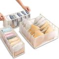 3Pcs/Set Bra socks panty drawer organizer Foldable underwear box Wardrobe clothes storage box Net fabric underwear organizer. 