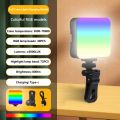 Mini Portable Selfie Light Rechargeable for Live Streaming with RGB Lightning , LED Selfie Light Camera Light for Photography Video Light for Remote Meeting, Recording, Vlogging. 