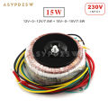 15va Low Leakage Magnetic Pure Copper 15w Toroidal Transformer 15v--0--15v 12v--0--12v For Preamplifier. 