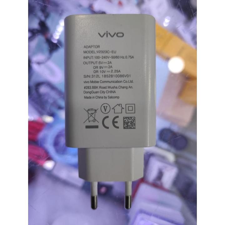 VIVO Y20 ,Y20i , S1, Z1 PRO Y17 CHARGER DUAL ENGINE FAST CHARGING 9V 2A / 18W with Vivo ORg Cable