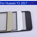 5.0 For Huawei Y3 2017 Touch Screen Digitizer Front Glass Panel For CRO-L02 CRO-L22 CRO-L03 CRO-L23 CRO-U00 Touchscreen. 