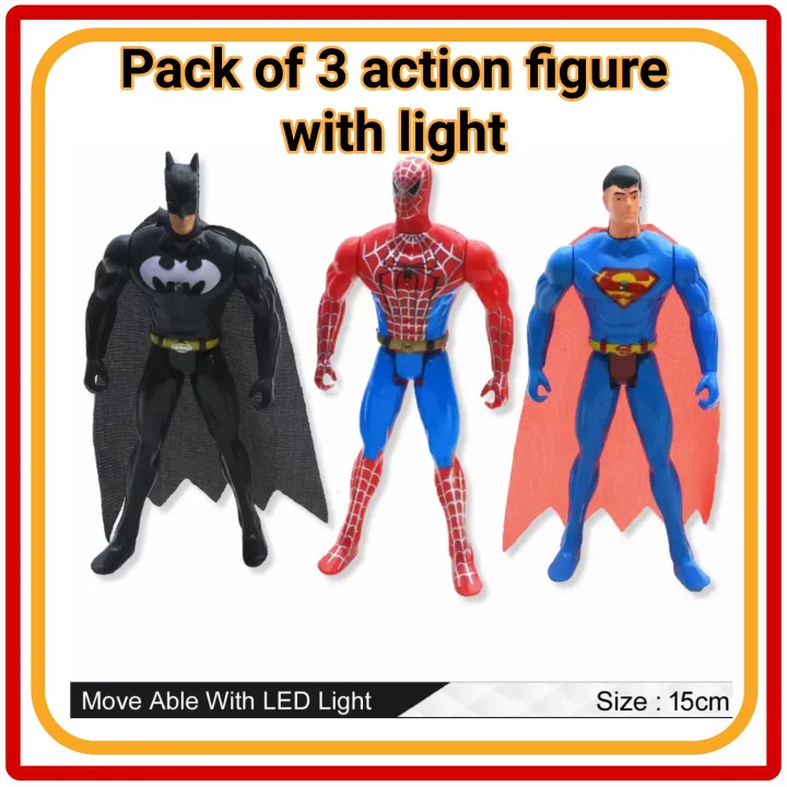 3%20Pcs%20Set%20-%20Mini%20Avengers%20Marvel%20and%20DC%20Action%20Figures%20Superman%20Spiderman%20Batman%20Toys%20Movable%20With%20Led%20Light%20-%20Image%203