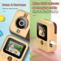New Kids Toy Instant Print Camera Mini Digital Camera With HD Video Recording Dual Lens Thermal Photo Paper Boys Girls Gifts. 