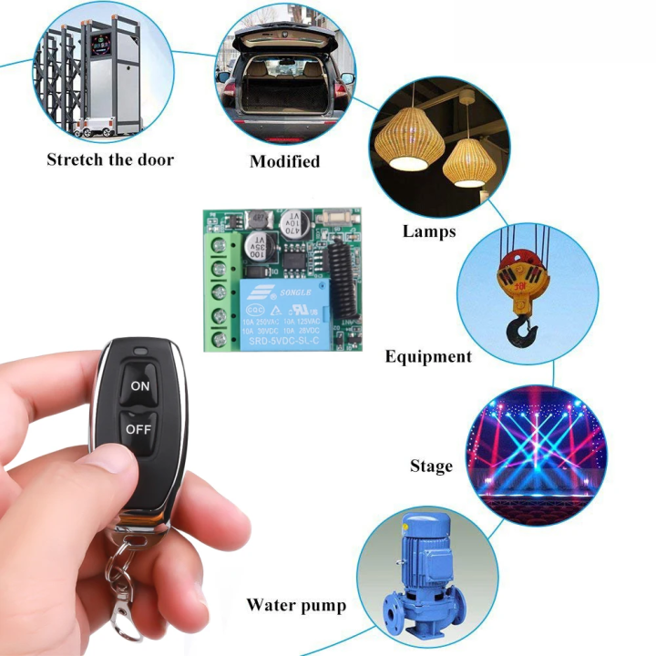 433Mhz%20Universal%20Wireless%20Remote%20Control%20Switch%20DC%2012V%201CH%20relay%20Receiver%20Module%20for%20security%20electronic%20locks%20DIY%20Wireless%20Remote%20Device%20complete%20kit%20-%20Image%204