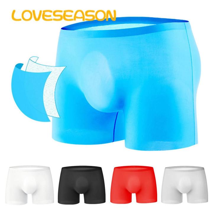 Loveseason Features: This Ice Silk Boxer Briefs Is Ultra-thin And Light, Comfortable And Breathable, See-through, Translucent, Low Waist.