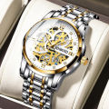 Binbond New Automatic Non-Mechanical Watch Men's Waterproof Calendar Luminous Tourbillon Trendy Men's Hollow Design. 