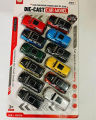 12 PCS Die-Cast Car Models – Assorted Color Mini Car Set. 