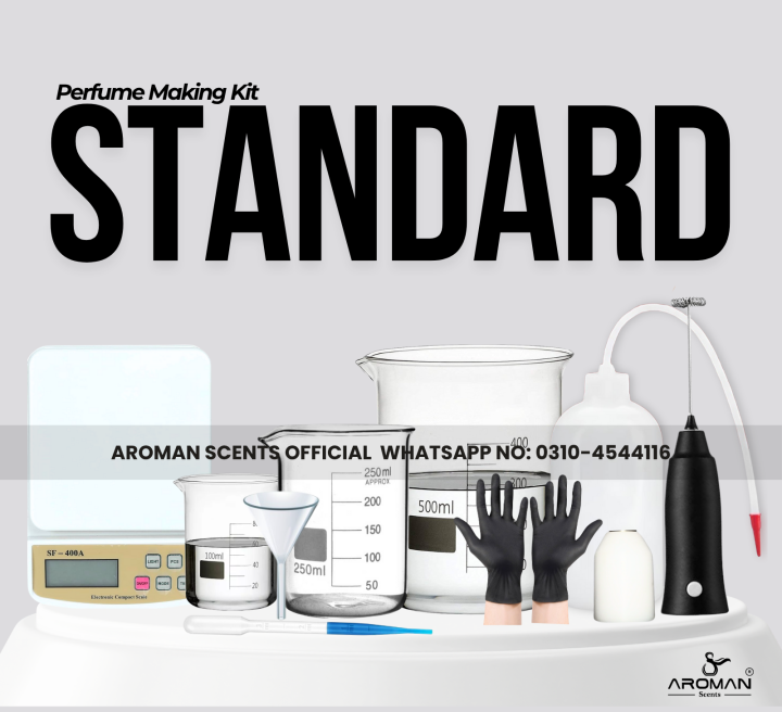Standard Perfume Making Kit – 100ml/250ml/500ml Beakers, Mixing Machine ...