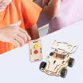 DIY Mini Control Car Toy, Experiment Project Learning Toy, Wooden Car Vehicle Model for Gifts Boys. 